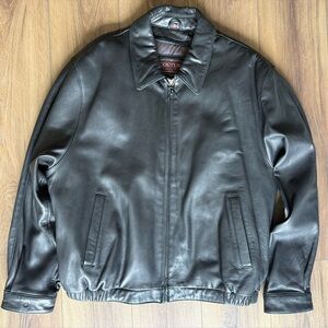 Couture By J. Park Jacket Men Lamb Leather Bomber Jacket Removable Lining XL